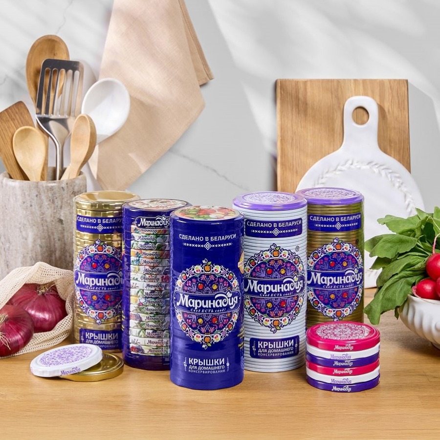 «Маринадия» ishlab chiqaruvchisining banka qopqoqlari turlari